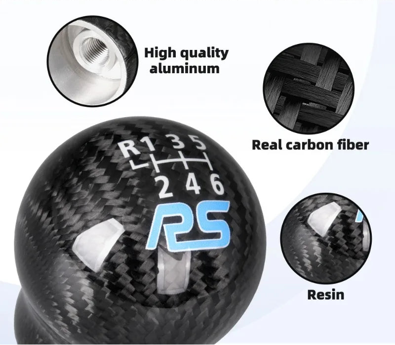 Carbon Fiber Gear Shift Knob for Focus/Fiesta - ST 6-Speed Manual Car Shift Knob, Styling Mod Part