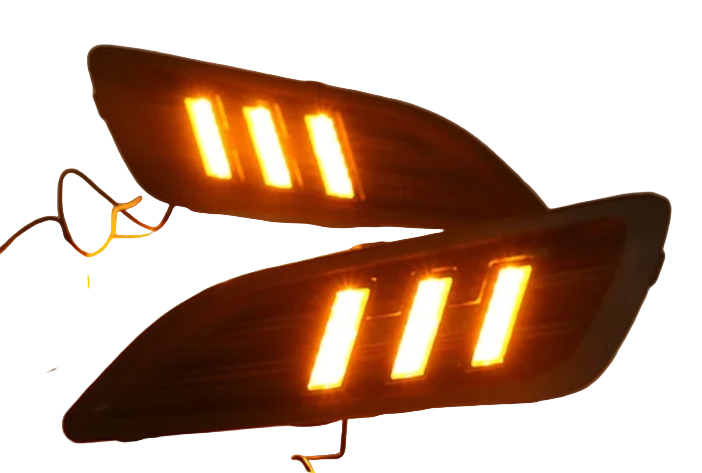 DRL Daytime Running Lights for Ford Fiesta 2013–2016 – LED Fog Lamp Covers (White)