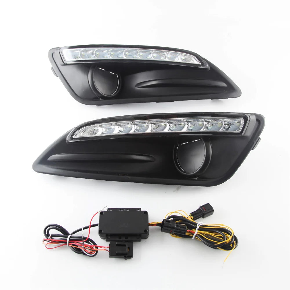 2PCS LED DRL Daytime Running Lights for Ford Fiesta 2013–2016 – Waterproof Fog Light Upgrade
