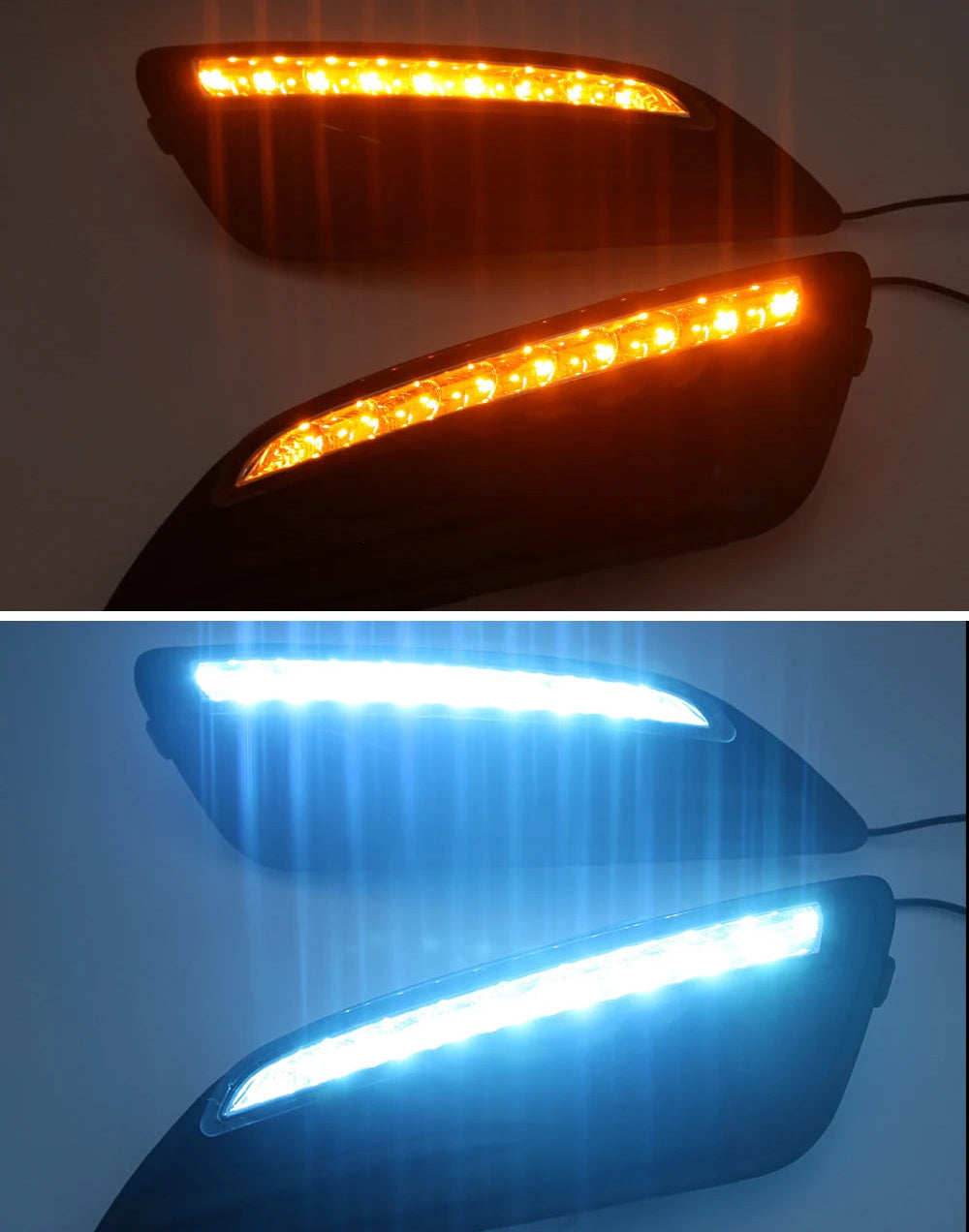 2PCS LED DRL Daytime Running Lights for Ford Fiesta 2013–2016 – Waterproof Fog Light Upgrade