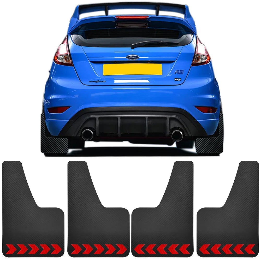 Carbon Fiber Effect Rally Mudflaps for Ford Fiesta Mk5–Mk7 (ST/RS/Zetec S)