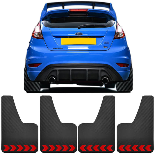 Carbon Fiber Effect Rally Mudflaps for Ford Fiesta Mk5–Mk7 (ST/RS/Zetec S)