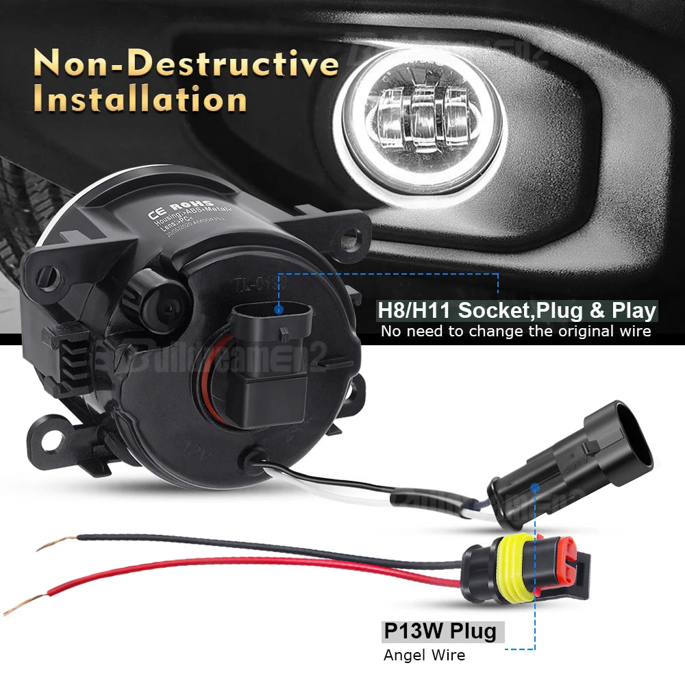 Ford Fiesta Angel Eye LED Fog Lamps – 2PCS Set