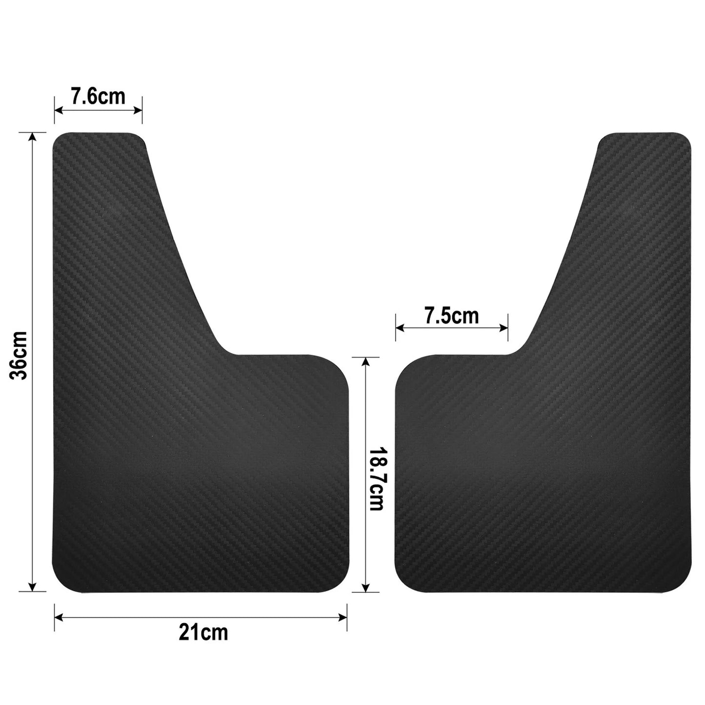 Carbon Fiber Effect Rally Mudflaps for Ford Fiesta Mk5–Mk7 (ST/RS/Zetec S)