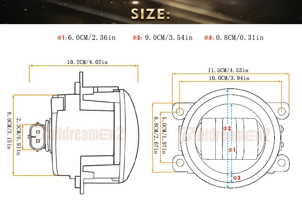 Ford Fiesta Angel Eye LED Fog Lamps – 2PCS Set