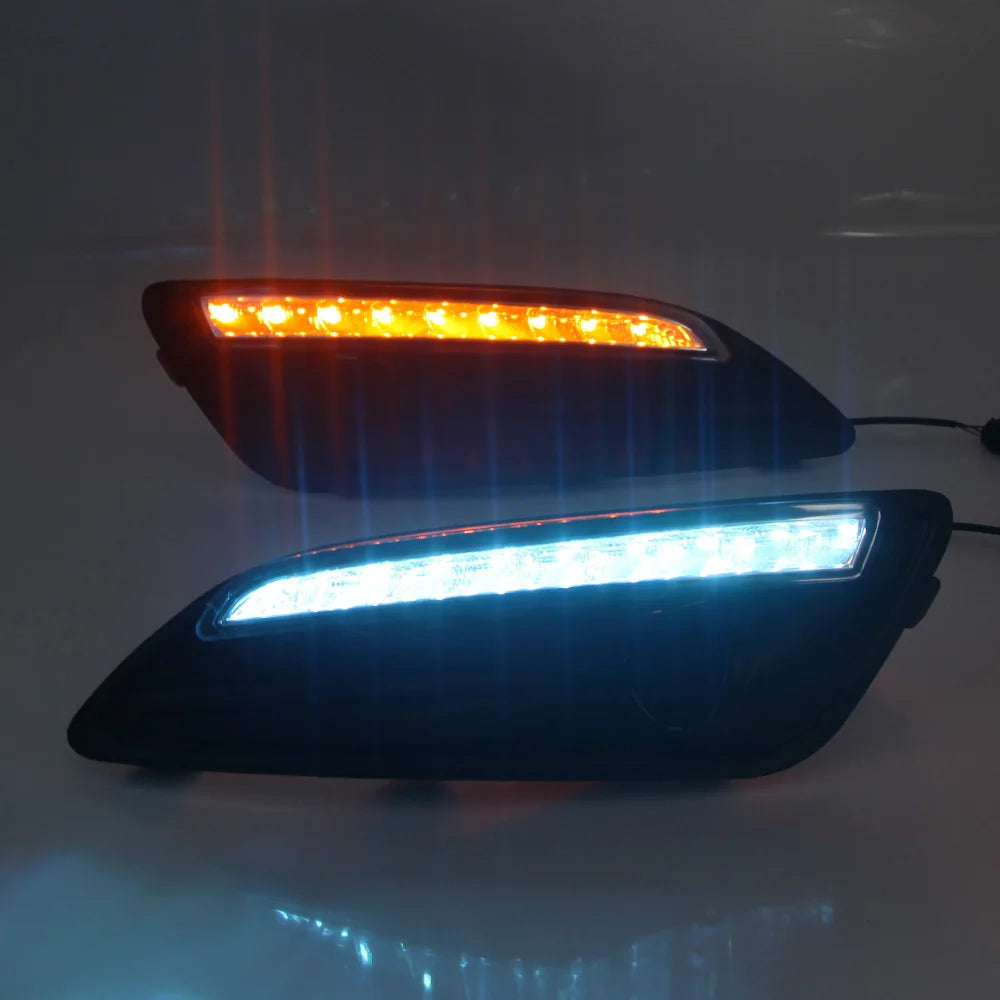 2PCS LED DRL Daytime Running Lights for Ford Fiesta 2013–2016 – Waterproof Fog Light Upgrade