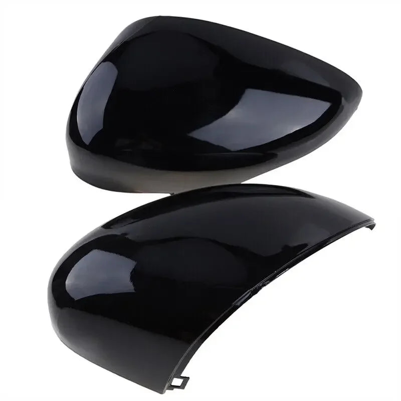 L/R Gloss Black Mirror Covers For Ford For Fiesta 2009 - 2017