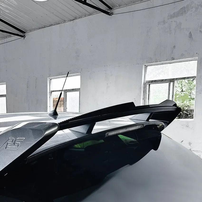 Rear Wing Spoiler for Ford Focus MK3 RS 2011–2018 – Gloss Black Carbon Look