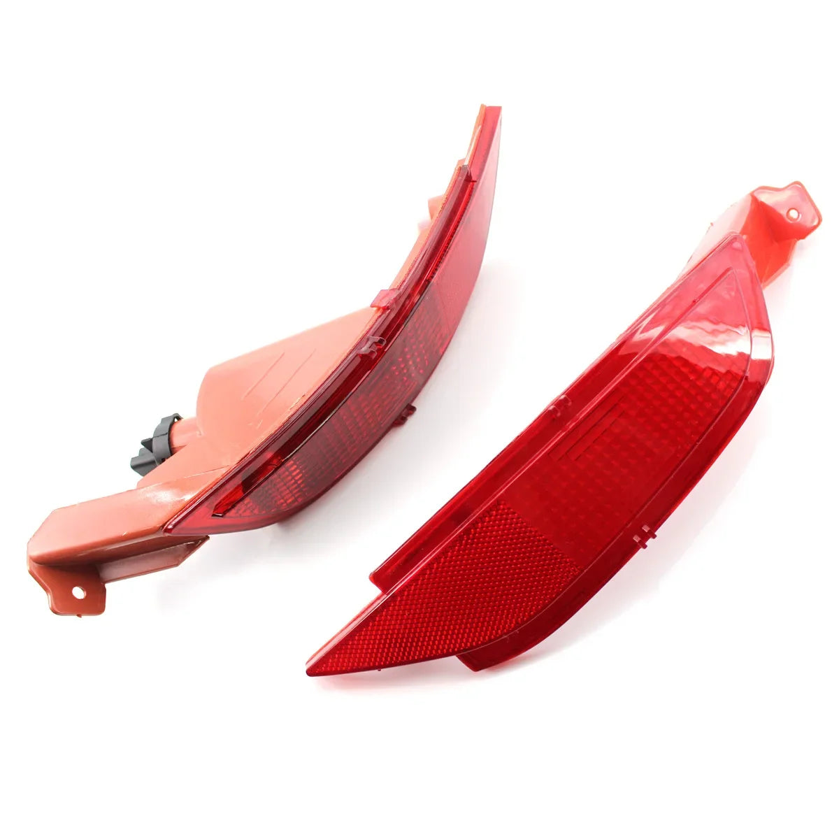 2x Rear Smoked Black Bumper Reflector Fog Lamp Tail Light Right Left For Ford Fiesta Mk7 2008 - 2015