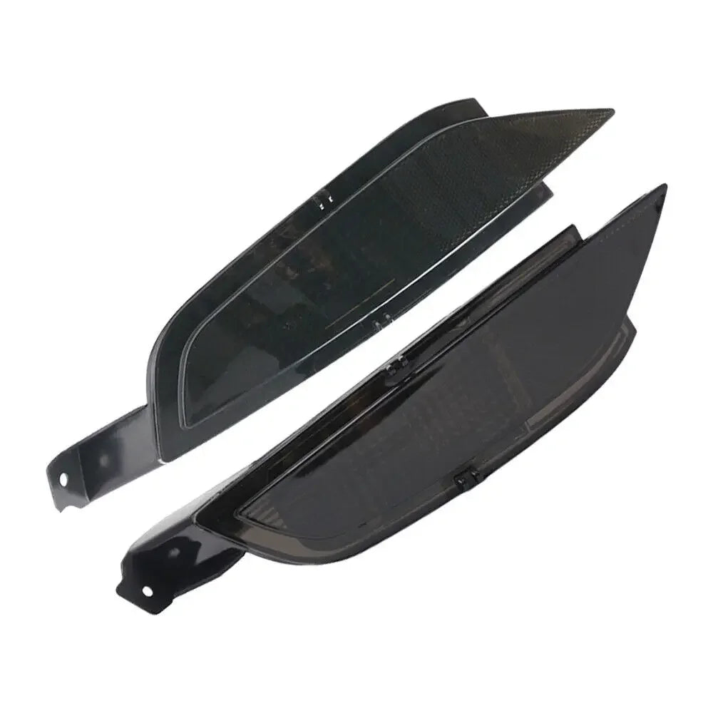 2x Rear Smoked Black Bumper Reflector Fog Lamp Tail Light Right Left For Ford Fiesta Mk7 2008 - 2015