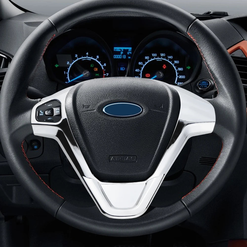 Steering Wheel Sequin Trim Cover for Ford EcoSport 2013–2017 and Fiesta MK7 2009–2017