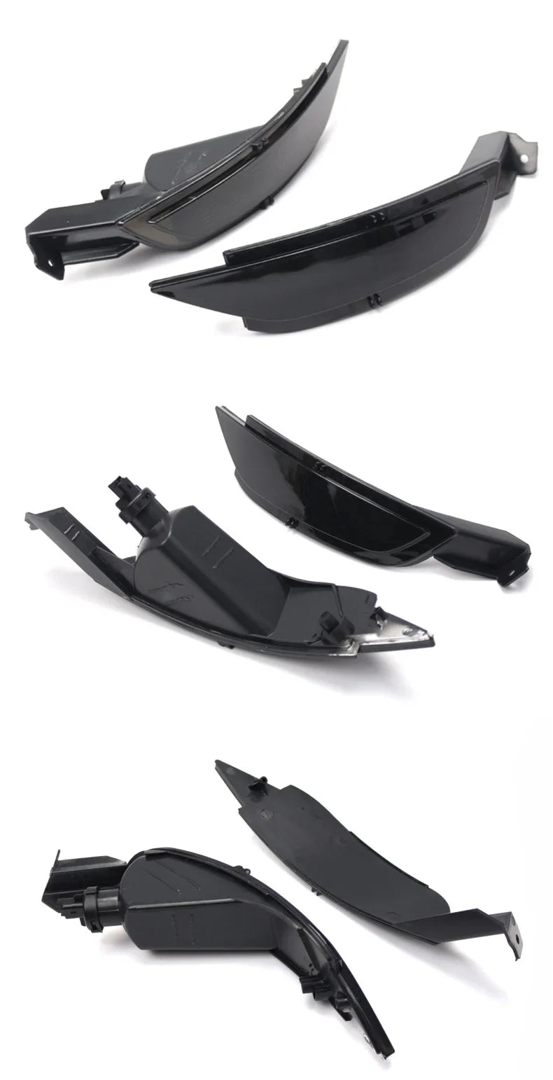 2x Rear Smoked Black Bumper Reflector Fog Lamp Tail Light Right Left For Ford Fiesta Mk7 2008 - 2015