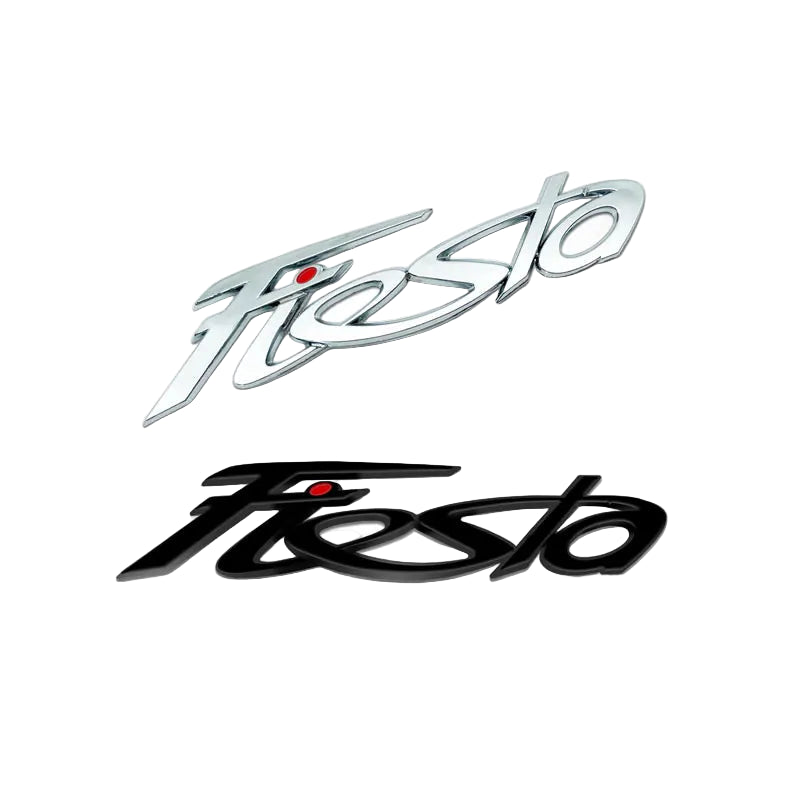 Ford Fiesta Black Silver Emblem Badge – Rear Trunk Letter Sticker Car Decoration