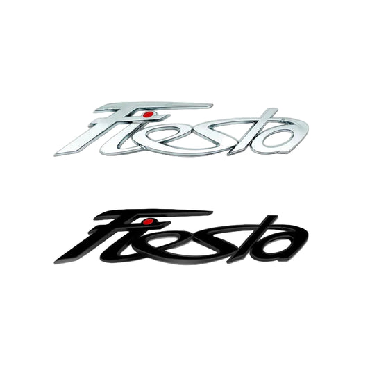 Ford Fiesta Black Silver Emblem Badge – Rear Trunk Letter Sticker Car Decoration