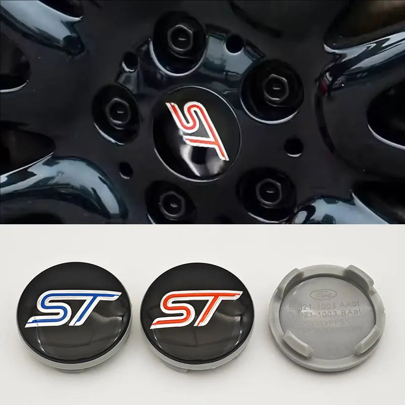 Wheel Center Caps for Ford ST-Line 4pcs (Fiesta/Focus ST)