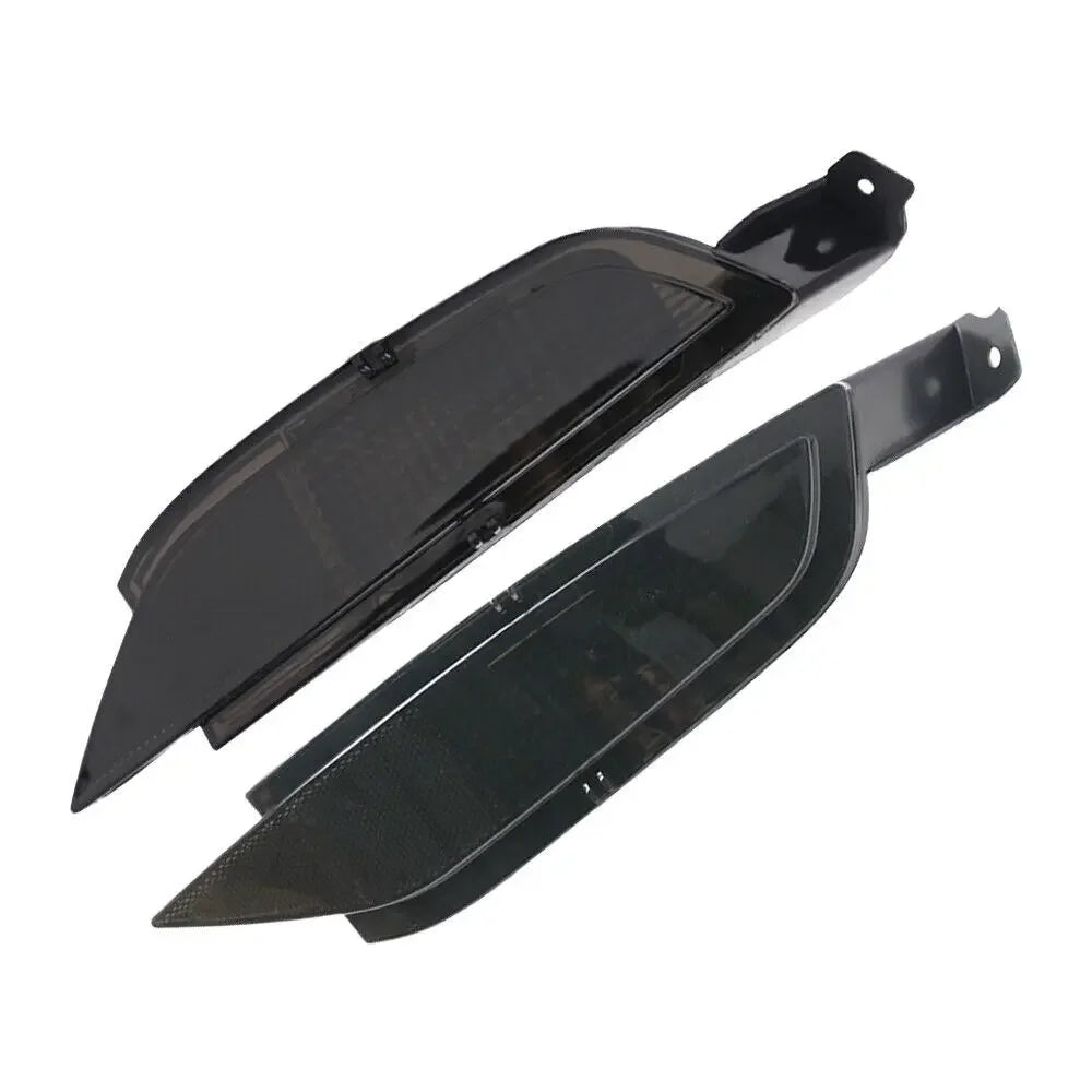 2x Rear Smoked Black Bumper Reflector Fog Lamp Tail Light Right Left For Ford Fiesta Mk7 2008 - 2015